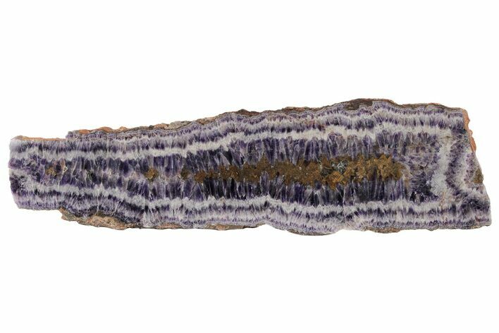 Polished Chevron Amethyst Slab - Morocco #198955